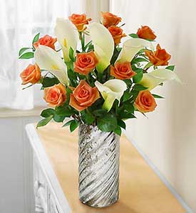 Autum Rose and Calla Lilly