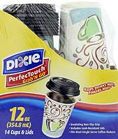 Dixie hot cups & lids