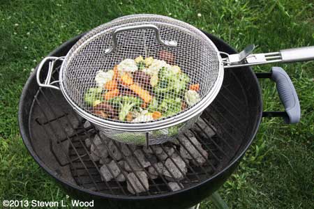 Grilling veggies