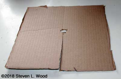 Corregated cardboard cutworm mat