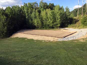 New garden plot in valley below restaurant