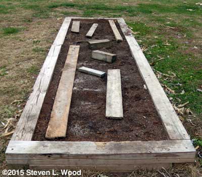 Lumber to prevent digging