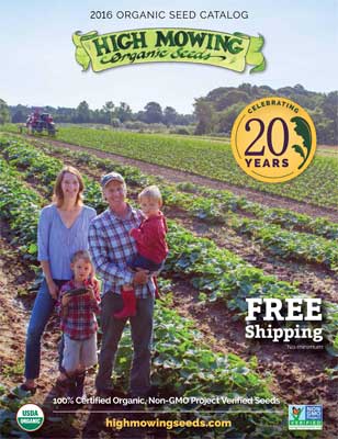 2016 High Mowing Organic Seeds Catalog Cover