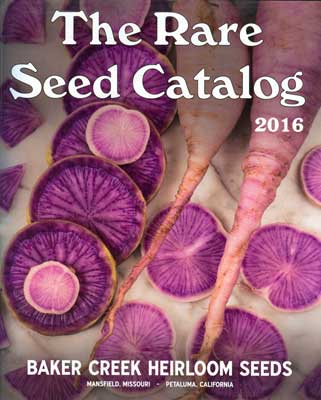 Baker Creek Heirloom Seeds catalog cover 2016