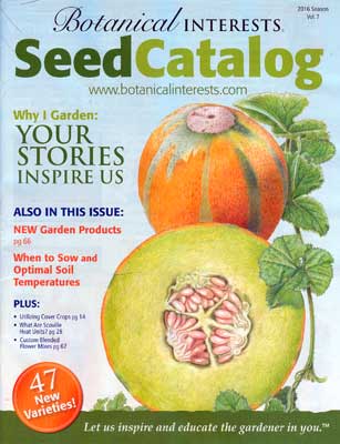 Botanical Interests 2016 Catalog Cover
