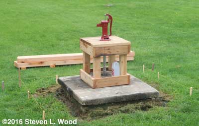 New raised bed site staked