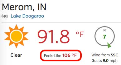 Heat index 106