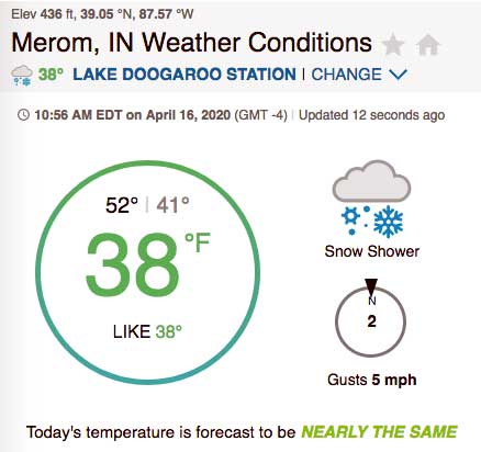 Snow on April 16!