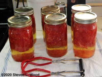 Six quarts canned whole tomatoes