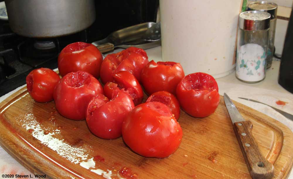 Ripe tomatoes for kale soup