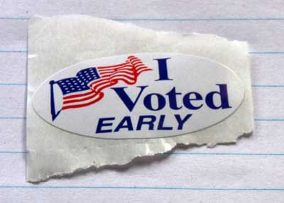 I Voted Early sticker