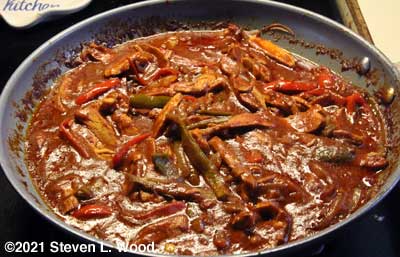 Chicken and tomato purée added