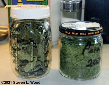 Dried basil and parsley