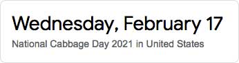 National Cabbage Day