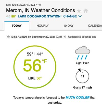 Cool first day of fall