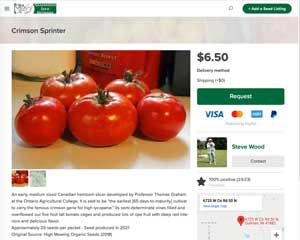 Grassroots Seed Network Crimson Sprinter Page