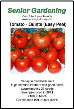 Quinte tomato seed envelope