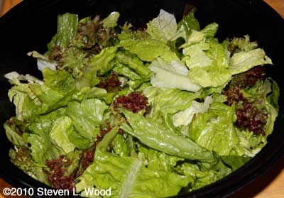 Colorful torn lettuce