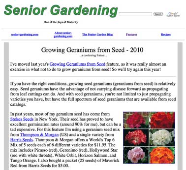 Geranium feature story