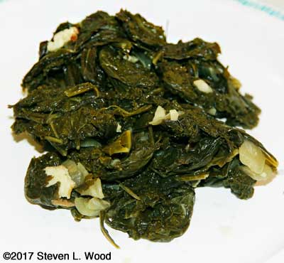 Cooked kale