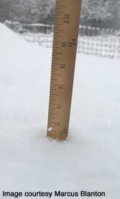 Four inches of snow that turned into six inches