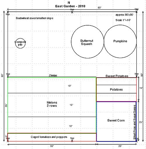 East Garden plan for 2018