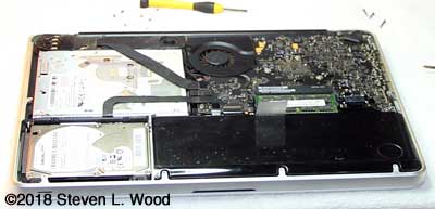 Closeup of open Macbook Pro
