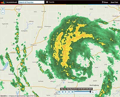 Wundermap - Tropical Storm Alberto