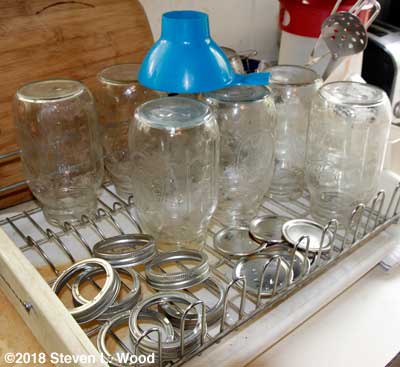 Supplies gathered and washed