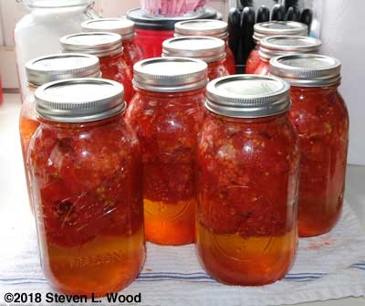 Eleven quarts canned