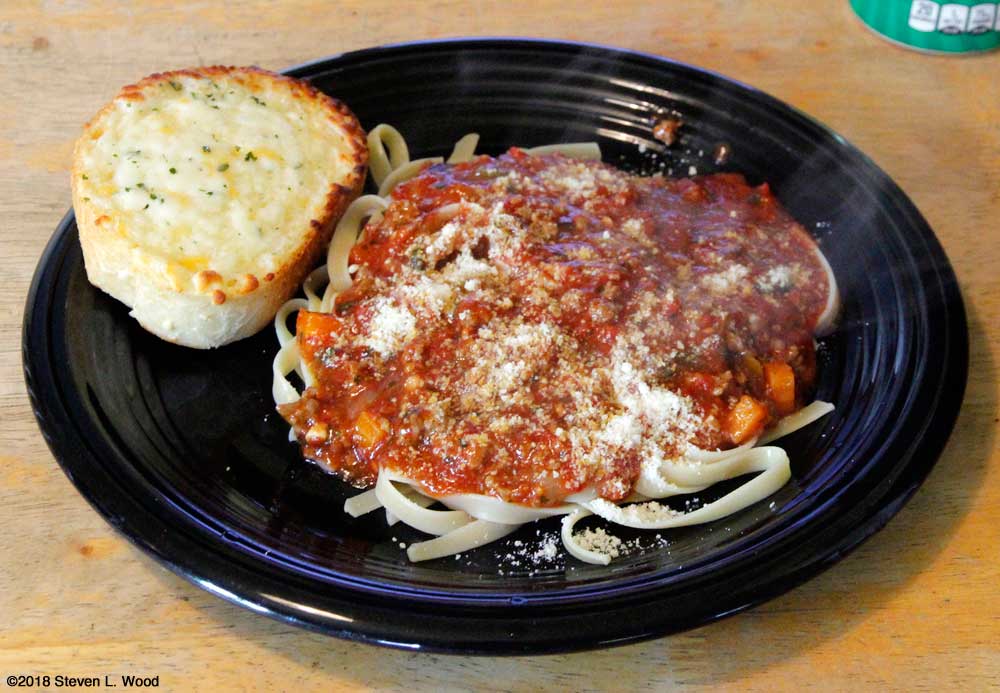 Spaghetti dinner (actually fettuccine)