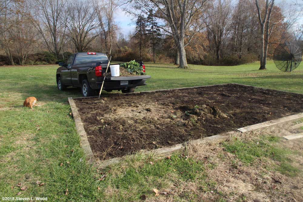 Clearing main raised garden bed