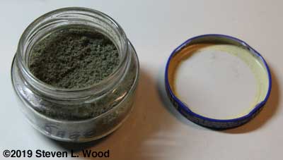 Dried sage in jar