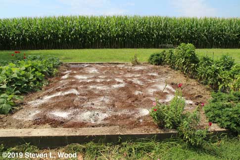 Fertilizer, peat moss, and lime added