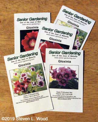 Gloxinia Seed Envelopes