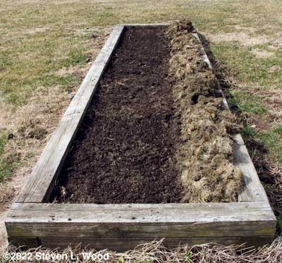 Pea and spinach bed