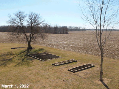 March, 2022, animated GIF of our Senior Garden