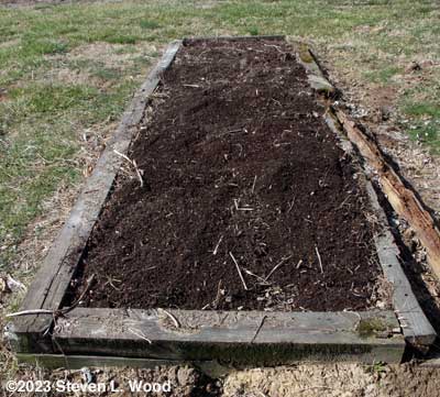 Asparagus bed composted