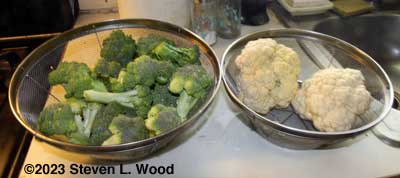 Broccoli and cauliflower.