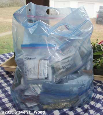 Bag of saved seed