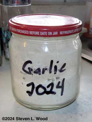 Jar of garlic powder