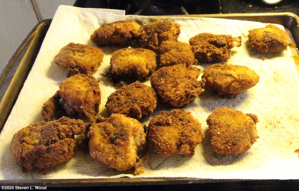 Finished chicken nuggets